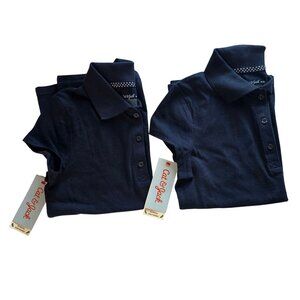 Cat & Jack Girls Navy Blue Polo Shirts M School Uniforms Cotton Polyester